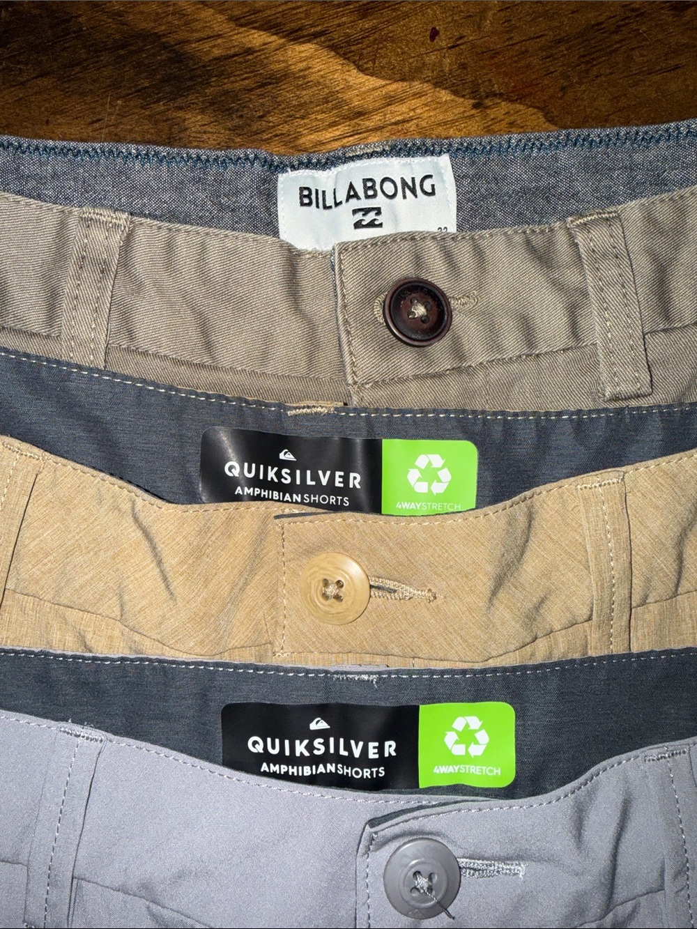 Quiksilver Men's Amphibian Shorts Billabong khaki Shorts - Picture 3 of 10